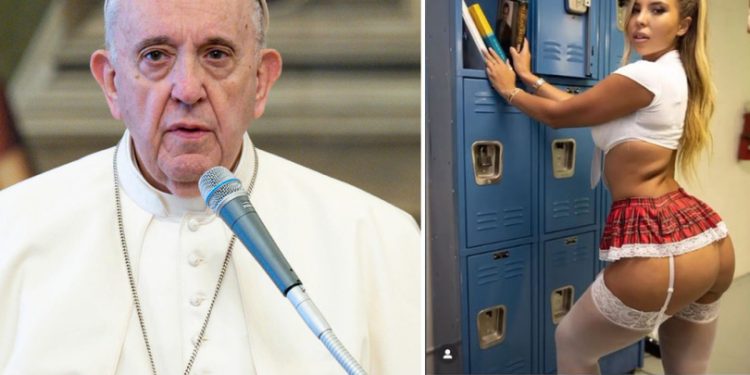 რომის პაპის ინსტაგრამი მოდელის ფოტოს მოწონებაზე გამოიჭირეს