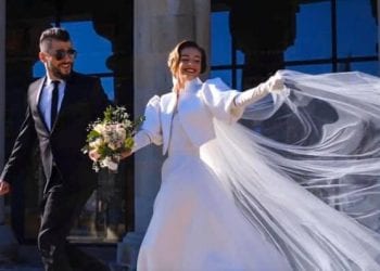 რომელმა ცნობილმა ქალმა დაიჭირა საქორწინო თაიგული გიორგის და მარიტას ქორწილში?