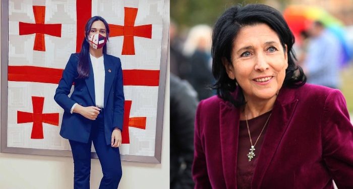 ვინ არის გოგონა სალომე ზურაბიშვილის დაცვიდან, რომელიც პრეზიდენტის უსაფრთხოებას იცავს (ფოტოები)