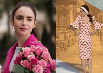 ლილი კოლინსი Anouki-ის კაბით Emily in Paris-ის ვიდეოში გამოჩნდა 