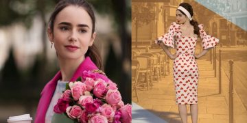 ლილი კოლინსი Anouki-ის კაბით Emily in Paris-ის ვიდეოში გამოჩნდა 