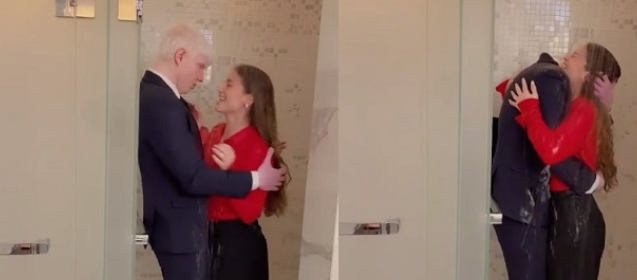 „ცივი შხაპის ქვეშ ჩაცმულები ერთმანეთს ეხუტებიან“ – ბერა და ნანუკა ვიდეოს აქვეყნებენ